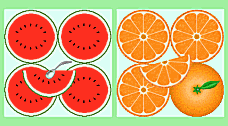 watermelon and orange